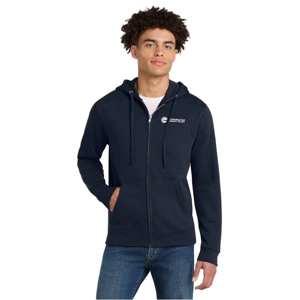 Ross Sportswear Men's Dark Blue Zip-Up Hoodie